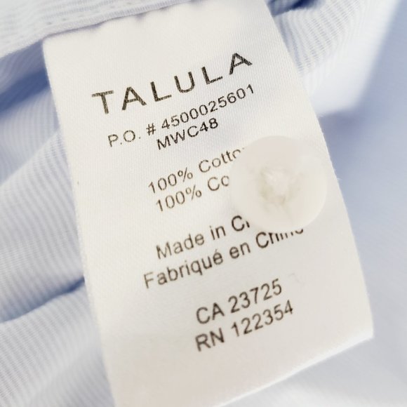 ARITZIA TALULA Blue Boyfriend Pinstriped Shirt - Picture 8 of 8